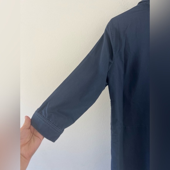 J. Jill Blue Utilitarian Frock Collared Shirt Shift MIDI Dress Size Small - Picture 9 of 15